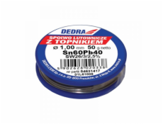 Dedra spájka s tavivom Sn60Pb40 1mm 50g - 31L61005