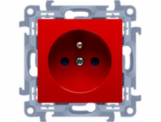 Kontakt-Simon 10 jednozásuvka s uzemnením 16A červená (CGZ1Z.01/22)
