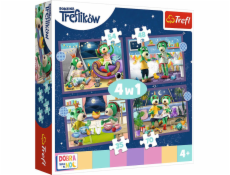 Trefl Puzzle 4v1 35,48,54,70 dielikov Trefliki pred spaním Dobrú noc, Trefliki na noc 34399 Trefl p8