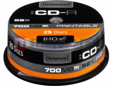 Intenso CD-R 700 MB 52x 25 kusov (1801124)