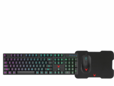 Varr VARR GAMING SET KLÁVESNICA CHERRY R1-R4 + MYŠ 3200dpi PIXART + PODLOŽKA POD MYŠ ČIERNA [45572]