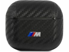 Ochranné púzdro BMW Pu Carbon M Collection pre AirPods 3, čierne