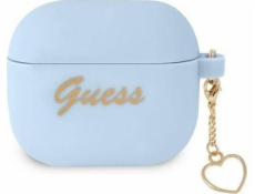 Ochranné puzdro Guess Silicone Charm Collection pre AirPods 3 GUA3LSCHSB modré