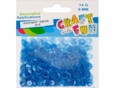 Craft with Fun CF SEQUINS TRANSPARENT 8MM BLUE 40/400