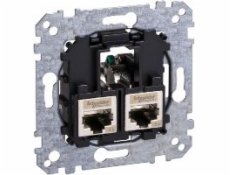 Schneider Electric Double počítačový zásuvkový mechanizmus 2 x RJ45 cat 5 (MTN4575-0012)