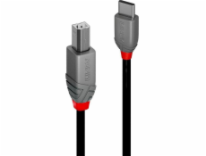 Lindy USB-C – USB-B USB kábel 3 m čierny (36943)