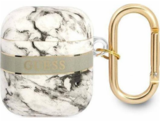 Ochranné puzdro Guess Marble Strap Collection pre AirPods, šedé