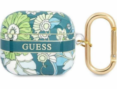 Ochranné puzdro Guess Flower Strap Collection pre AirPods 3 zelené