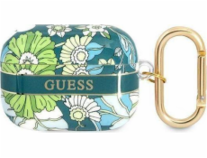 Ochranné puzdro Guess Flower Strap Collection pre AirPods Pre zelené