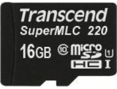 Karta Transcend SuperMLC 220 MicroSDHC 16 GB Class 10 UHS-I/U1 (TS16GUSD220I)