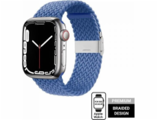 Splietaný remienok Crong Crong Wave Band pre Apple Watch 42/44/45 mm modrý