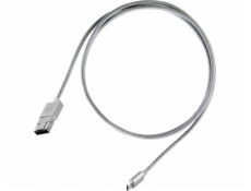 SilverStone USB-A - microUSB USB kábel 1 m Graphite (52011)