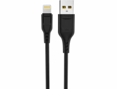 Denmen USB-A – Lightning kábel 1 m čierny (29350)