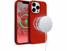 Farebný kryt Crong Crong magnetický – púzdro iPhone 13 Pro MagSafe (červené)