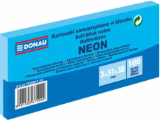 Donau SAMOLEPIACI BLOK, DONAU, 38X51MM, 100K, NEON BLUE, 3KS 7585011-10