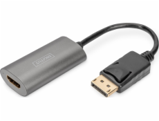 Adaptér Digitus AV Adaptér DIGITUS Displayport St. - HDMI Bu. 8K/60Hz 20cm šedá