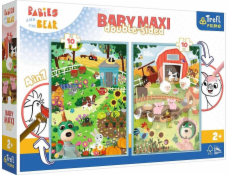 Trefl Obojstranné puzzle 2x10 dielikov Baby Maxi Spoznajte chlapčekov 4 v 1