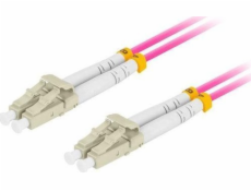 Lanberg FIBER OPTIC PATCHCORD MM LC/UPC-LC/UPC DUPLEX 3,0MM OM4 50/125 LSZH 15M FIALOVÁ LANBERG