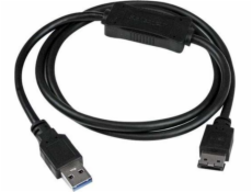 StarTech USB-A - eSATA USB kábel 1 m čierny (USB3S2ESATA3)