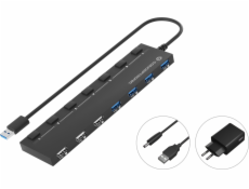 Concepttronic USB HUB CONCEPTRONIC USB-Hub 7-Port 3.0 -> 4x3.0 3x2.0 ex m.Netzt.sw