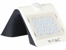 Nástenná lampa V-TAC Solárna nástenná LED lampa s pohybovým senzorom VT-767 1,5W 220lm Biela/Čierna IP65 8276