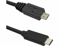 Qoltec USB-A - microUSB USB kábel 1,2 m čierny (50476)