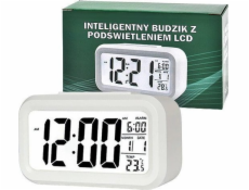 Vega HODINY BUDÍK TRUSTY VEĽKÝ LCD BIELÝ ZG21>