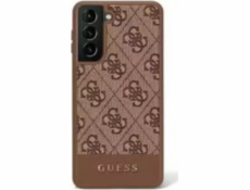 Kolekcia kovového loga Guess Guess 4G Bottom Stripe – púzdro na Samsung Galaxy S23+ (hnedé)