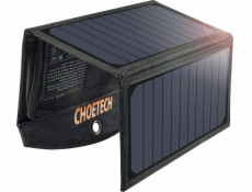 Choetech solárna nabíjačka Choetech skladacia solárna nabíjačka solárna fotovoltaická 19W 2x USB 2.4A čierna (SC001)