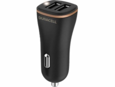 Duracell nabíjačka 2xUSB 27W Duracell nabíjačka do auta (čierna)