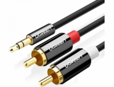 Ugreen Jack 3,5 mm - RCA (Cinch) kábel x 2 1,5 m čierny (UGR318)