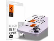 Spigen Tvrdené sklo pre fotoaparát Spigen Optik.tr ez Fit Chránič fotoaparátu Apple iPhone 14/14 Plus Purple [2 PACK]