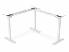 DIGITUS Electrically height-adj. Table Frame L-Shape 2Step white