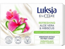 Sarantis Luksja Silk Care osviežujúce krémové tyčinkové mydlo na ruky a telo - Aloe a ibištek 100g