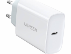 Ugreen nabíjačka UGREEN CD127 nástenná nabíjačka, USB-C, PD3.0, QC4.0, 30W (biela)