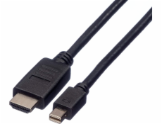 Roline DisplayPort Mini - HDMI kábel 1m čierny (11.04.5790)