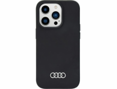 Silikónový obal Audi Audi iPhone 14 Pro 6,1" čierny/čierny pevný obal AU-LSRIP14P-Q3/D1-BK