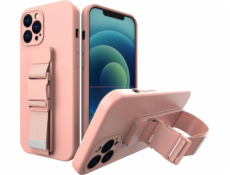 Hurtel Rope case gélové puzdro s retiazkou na kabelku šnúrka na kabelku iPhone 11 Pre ružové