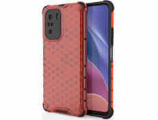 Hurtel Honeycomb Armored Case s gélovým rámom Xiaomi Redmi K40 Pro+ / K40 Pro / K40 / Poco F3 červená