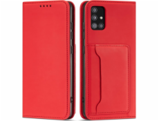 Puzdro Hurtel Magnet Card Case pre Samsung Galaxy A13 5G Cover Card Wallet Card Stand Red