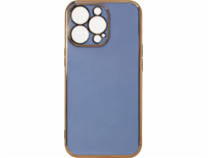 Gélový kryt Hurtel Lighting Color Case pre iPhone 13 Pro so zlatým rámom v modrej farbe