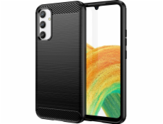 Hurtel Carbon Case Case pre Samsung Galaxy A34 5G flexibilný silikónový karbónový kryt čierny