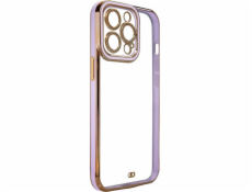 Hurtel Fashion Case Case pre Samsung Galaxy A12 5G gélový kryt so zlatým rámom fialový