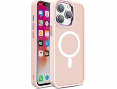 Hurtel Armored magnetické púzdro iPhone 14 Pre Max MagSafe Color Matte Case - ružové