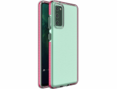 Hurtel Spring Case Cover Gélové puzdro s farebným rámčekom pre Samsung Galaxy A72 4G tmavo ružové