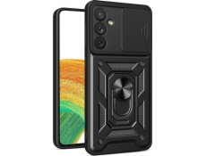 Puzdro Hurtel Hybrid Armor Camshield pre Samsung Galaxy A14 Armored Cover s ochranou fotoaparátu čiernej