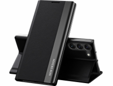 Puzdro Hurtel Sleep Case Pro pre Samsung Galaxy S23+ s vyklápacím stojanom, čierne