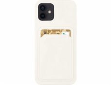 Hurtel Card Case Silikónové puzdro do peňaženky so slotom na doklady pre Samsung Galaxy A22 4G biele