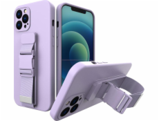 Hurtel Rope case gélové púzdro s retiazkou na kabelku šnúrka na kabelku iPhone 13 Pro Max fialová