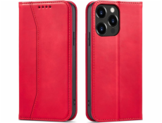 Hurtel Magnet Fancy Case Kryt puzdra iPhone 14 Pro s chlopňovým stojanom na peňaženku červený
